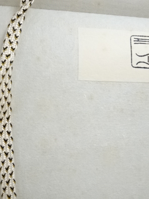 道具 ] - 道具 紺紙金泥短冊二行書 肉筆紙本掛軸（保護箱